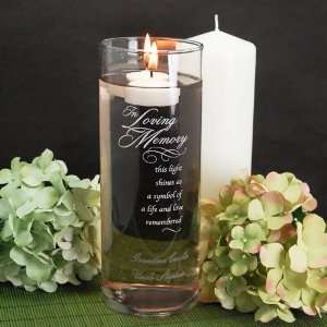   Personalized In Loving Memory Glass Cylinder