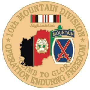  10th Mountain Division Opeation Enduring Freedom Pin 