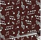White Music Notes Chocolate Candy Cake Frosting Transfer Sheet Mold