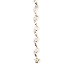  18 Kt Gold Plated Bracelet for Women with Diamond Accent 