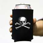   and Bones Pirate Beer Pop Soda Can Koozie Koolie Cooler Insulator