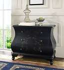 Drawer Dresser Accent Chest Satin Black Home Decor Bedroom Furniture 