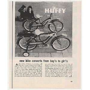 1959 Huffy Convertible 4 Wheel Boy Girl Bike Bicycle Print Ad 