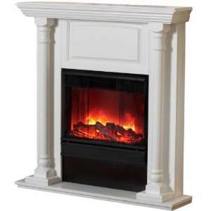  Richard Indoor Electric Fireplace   White