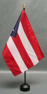 Puerto Rico Miniature Fabric Desk Flag 8 X 12  