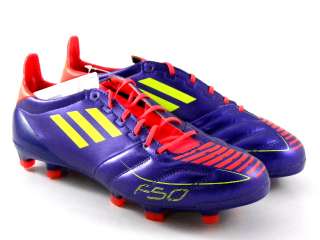 Adidas F50 Adizero TRX Fg Purple/Yellow Leather Soccer Futball Cleats 