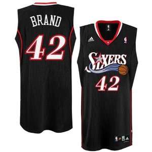  adidas Philadelphia 76ers #42 Elton Brand Black Swingman Basketball 