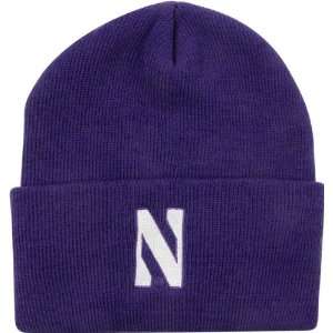  Northwestern Wildcats Purple adidas Basic Logo Cuffed Knit 