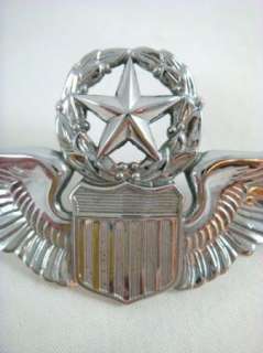 US Air Force Command Pilot Silver Wings Pin Vietnam Era Major General 