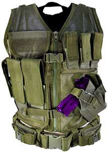 NcSTAR PVC Green Regular Airsoft Tactical Vest CTV2916G  
