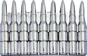 Row of BULLETS Ammo Belt Buckle gun bullet army  