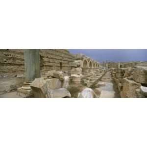  Ruins of Ancient Roman City, Leptis Magna, Libya Premium 