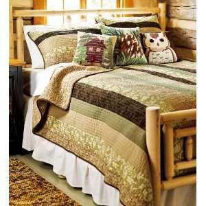 Twin Cotton Cabin Night Quilt in Earth Tones
