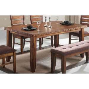  ANTIQUE OAK FINISH 6 PIECE DINING TABLE SET CASUAL STYLE 