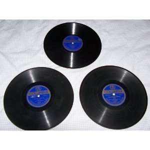  3 Vintage Columbia 78 Record Lot Blue Seal Label 
