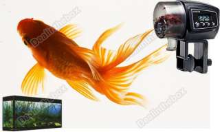   Digital Automatic Auto Aquarium Fish Tank Food Feeder Timer LCD Black