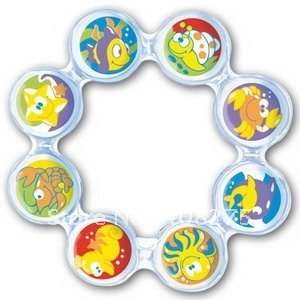   6pcs/lot baby ring soother/baby teether/teething toy ocean decal Baby