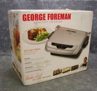   Foreman Platinum EVOLVE Grill GRP4EP w Grill Plates+Baker+Mini Insert