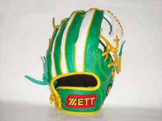 ZETT Special Order 11.5 Infield Baseball Glove Green White RHT  