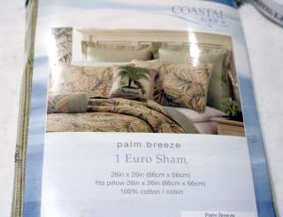   One BedBath and Beyond Coastal Life Palm Breeze European Pillow Sham
