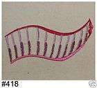 1pc piano key board iron on embroidered applique patch returns