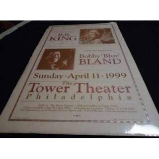 1999 BB KING Concert Poster Tower Theatre PHILADELPHIA  