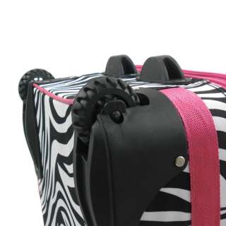 Pink Zebra Pattern Expandable 3 Piece Luggage Set $220  