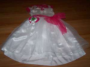   6X Barbie Wedding Gown Dress Up w Flower Bouquet Halloween Costume New