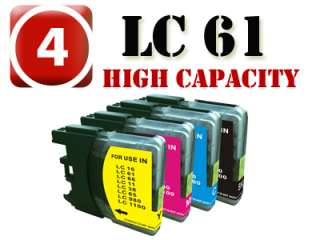 LC61 Ink Cartridge Set for Brother MFC 490CW Printer  