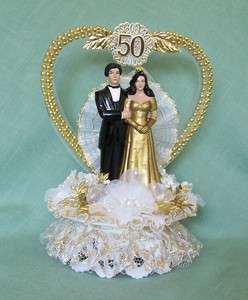 Hispanic or Caucasian 50th Wedding Anniversary Cake Top  