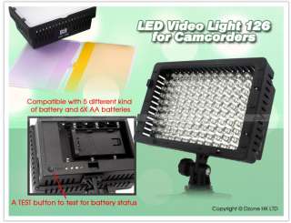 Pro 126 LED Video Light for DV Camcorder Lighting #F086  