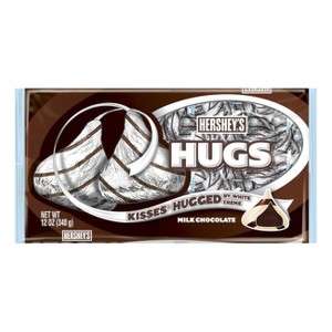     Hersheys Hugs Milk Chocolate Kisses Hugged by White Creme 12 oz