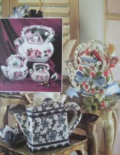 TEA TIME TEA BAGS, Plastic Canvas Pattern Book, 4 GIFT BAGS, New, Rare 