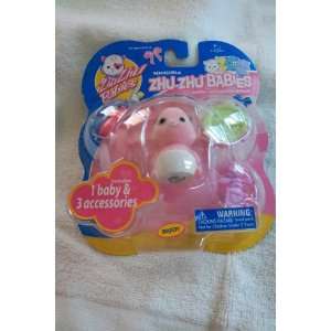   Zhu Baby Brady (Pink with White Diaper) + Accessories Toys & Games