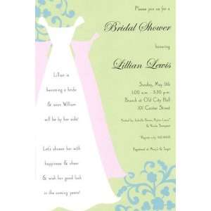 Chic Dresses, Custom Personalized Wedding Shower Invitation, by 
