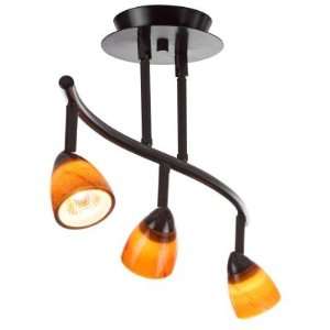  Cal Lighting Serpentine Rail Light Bar   3 Heads Color   Black 