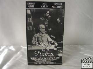 Birth of a Nation VHS Lillian Gish, Mae Marsh; silent 056775618131 