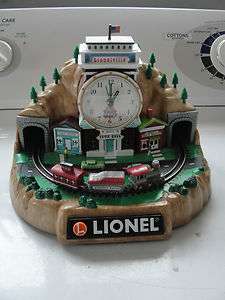 Lionel Train, Lionelville magnetic train and talking clock, plastic 