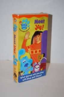 BLUESS CLUES MEET JOE! NICK JR  Kids Dog VHS Cartoon VIDEO tape 