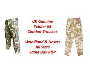 British Army S95 Genuine Combat Trousers 100% Ripstop Polycotton All 