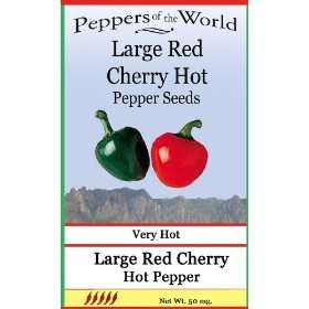  Large Red Cherry Hot Heirloom Pepper   10 Seeds Kitchen 
