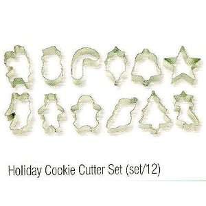  Holiday Theme Cookie Cutters, Set of 12