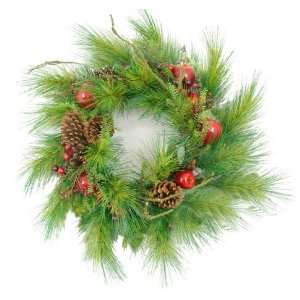   Apple, Berry & Pine Cone Artificial Christmas Wreath