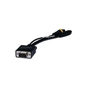   New VGA to S Video/RCA (Composite) Adapter Cable   Black Electronics