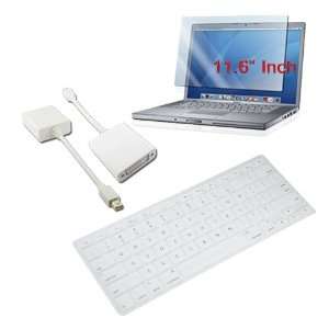  Premium Clear Silicone Keyboard Cover + 11.6 inch Clear Screen 
