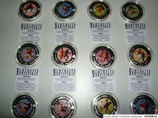 12 Münzen Coins Niue Olympia Peking 2008 Sport Set  
