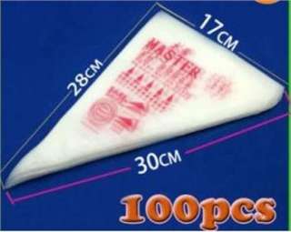 100 x Disposable Pastry Cake Icing Piping Decorating Drcorate Bags 