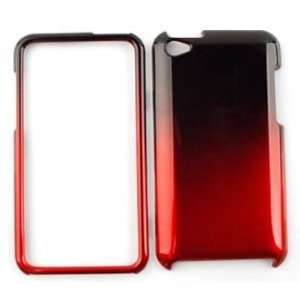 Apple iPod Touch 4 (iTouch) Two Tones, Black and Red Hard Case, Cover 
