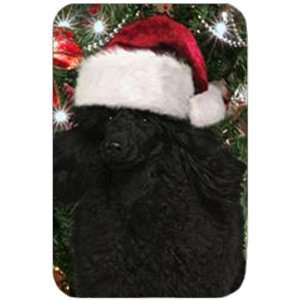    Poodle Large Christmas Tempered Cutting Board