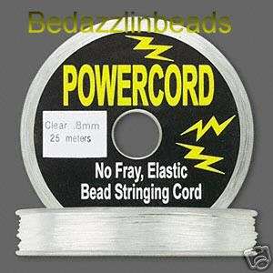 25 Meter Clear Powercord Spool~.8mm Elastic Bead Cord  